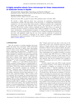 A highly sensitive atomic force microscope for linear measurements
