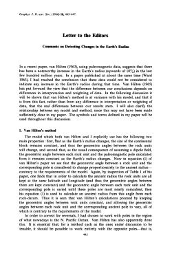 Comments on Detecting Changes in the Earth`s Radius