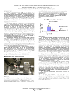 post-traumatic joint contractures: development of a rabbit model
