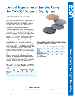 CAMEO Magnetic Disc for Manual Preparation of Samples