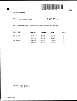 DD RPT 16 PAYS PLAT LAKE