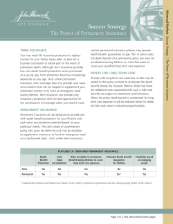 Power of Permanent Insurance &ndash; Success Strategy