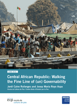 Central African Republic: Walking the Fine Line of (un) Governability