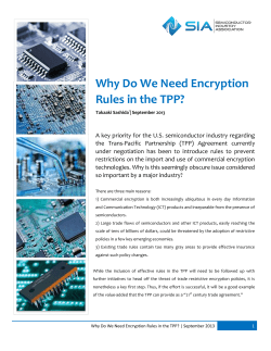 Why Do We Need Encryption Rules in the TPP?