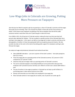 Low-Wage Jobs in Colorado are Growing, Putting More Pressure on