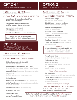 printable menu - John Brewers Tavern