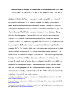 Temperature Effects on the Infiltration Rate through an