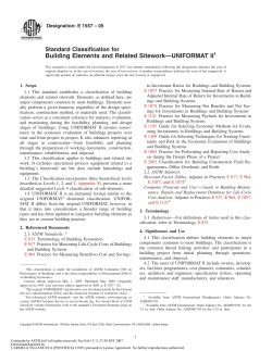 Building Elements and Related Sitework&mdash;UNIFORMAT II1