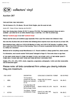AUCTION287 - Collectors` Vinyl