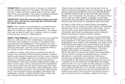 KONA OWNER` S MANUAL THANK YOU for buying a