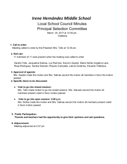 Minutes - March 20, 2017 - Hernandez Middle School