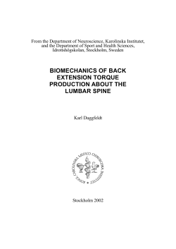 biomechanics of back extension torque production