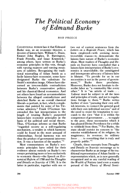 The Political Economy of Edmund Burke