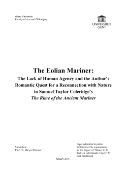 The Eolian Mariner: - Ghent University Library