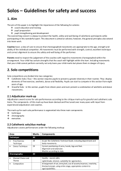Solo and Duo competition overview