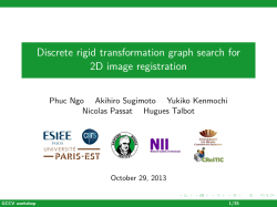 Discrete rigid transformation graph search for 2D image registration