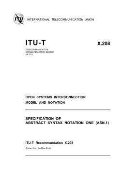 ITU-T Rec. X.208 (11/88) Specification of Abstract Syntax Notation