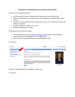 Introduction to Undergraduate Course Research Guides