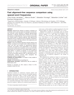 Fast alignment-free sequence comparison using spaced