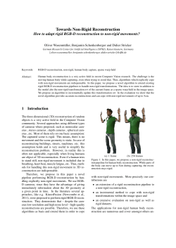 Towards Non-Rigid Reconstruction