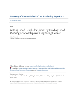 Getting Good Results for Clients by Building Good Working