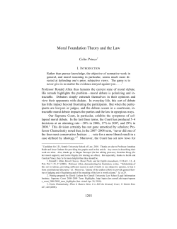 Moral Foundation Theory and the Law