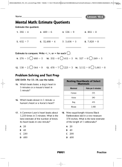 Mental Math: Estimate Quotients &bull;.