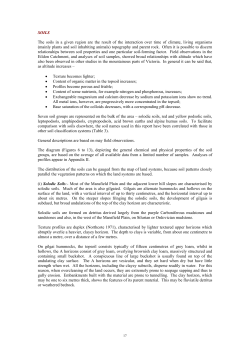 SOILS The soils in a given region are the result of the interaction