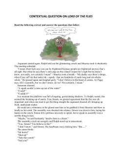 Contextual question on Lord of the Flies