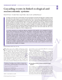 Cascading events in linked ecological and socioeconomic systems