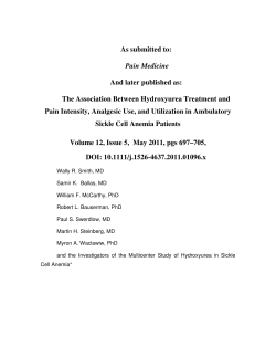 The Association Between Hydroxyurea