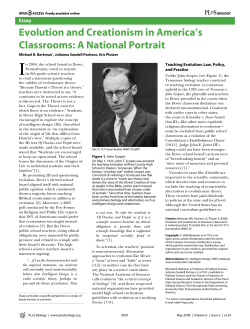 Evolution and Creationism in America`s Classrooms: A National