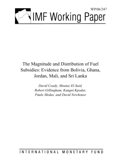 The Magnitude and Distribution of Fuel Subsidies: Evidence