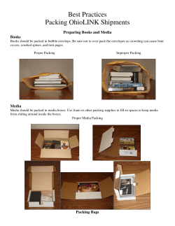 Best Practices Packing OhioLINK Shipments