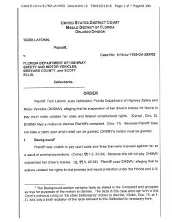 Latonik v. Florida Department of Highway Safety and