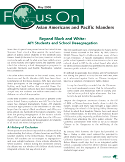 Beyond Black and White: API Students and School
