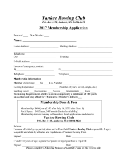 YRC App 17 - Yankee Rowing Club