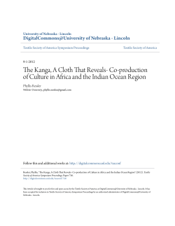The Kanga, A Cloth That Reveals- Co-production of Culture in Africa