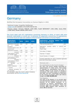 Germany - European Court of Human Rights