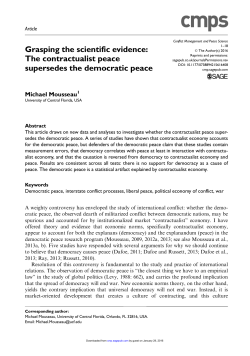 Grasping the scientific evidence: The contractualist peace