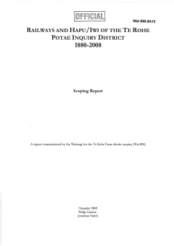 railways and hapu /iwi of the te rohe potae