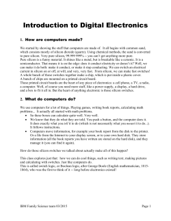 Introduction to Digital Electronics