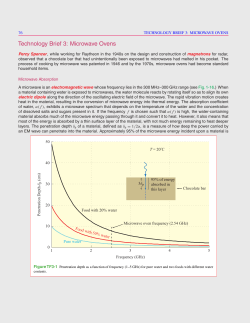 Technology Brief 3: Microwave Ovens