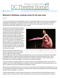 Blossom`s Rainbow, must-go show for the wee ones