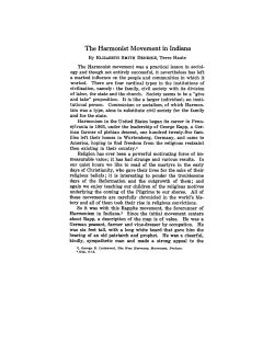 The Harmonist Movement in Indiana