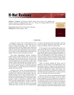 Matthew C. Gutmann. The Meaning of Macho - H-Net