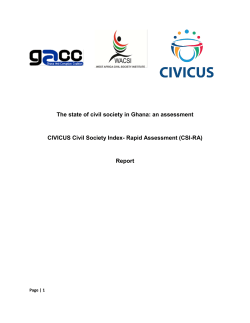 The state of civil society in Ghana: an assessment CIVICUS Civil