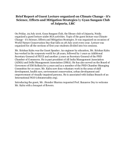 Climate Change Presentation - Jaipuria Institute of Management