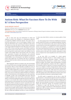 Autism Risk: What Do Vaccines Have To Do With