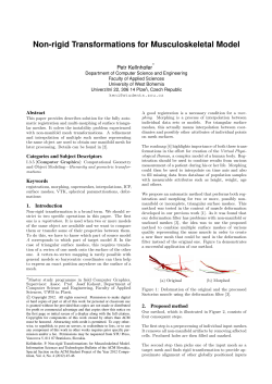 Non-rigid Transformations for Musculoskeletal Model